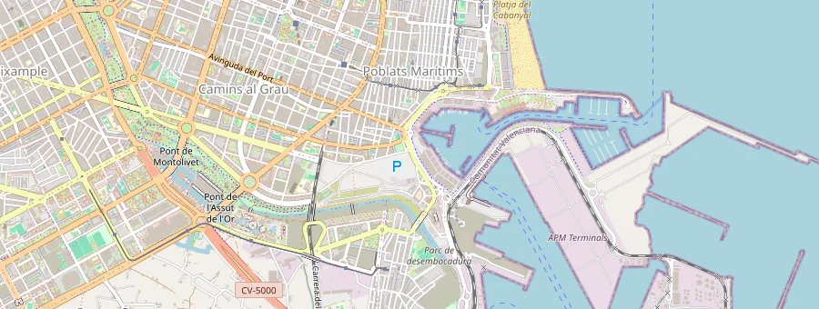Map of Valencia, Spain